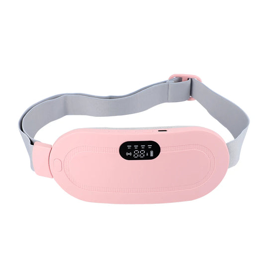 Electric Abdominal Massage Uterine Warm Belt Warm Uterus Hot Compress Vibration Massage Belt Abdomen Waist Warming USB Charging